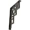 Ekena Millwork Eris Wrought Iron Bracket, (Single center brace), Antiqued Warm Silver 1 1/2"W x 10"D x 12"H BKTM01X10X12SERAWS - alternate 1